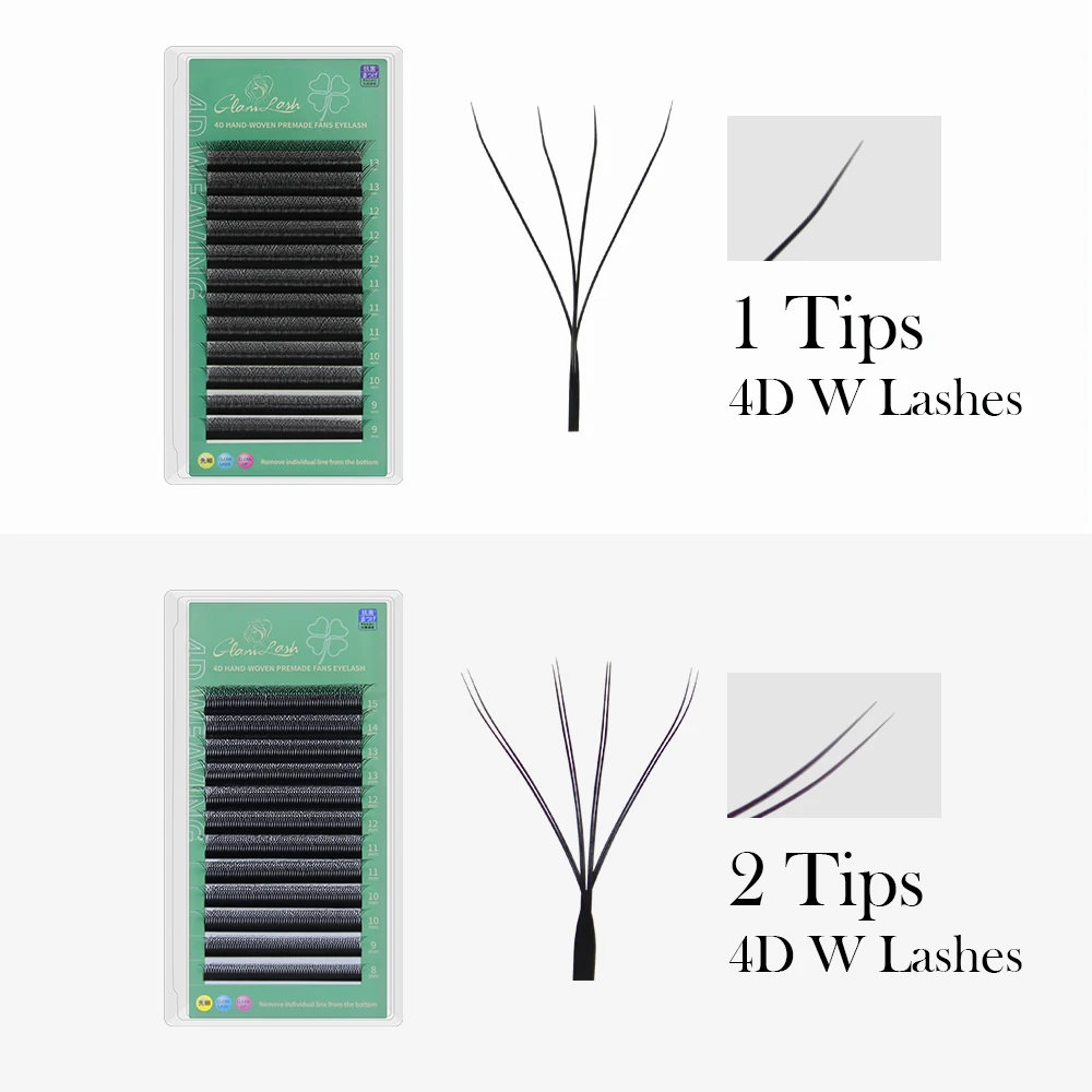 GLAMLASH 4D W Shape Eyelash Ex - Eyelash Extension Volume Styles recension och pris