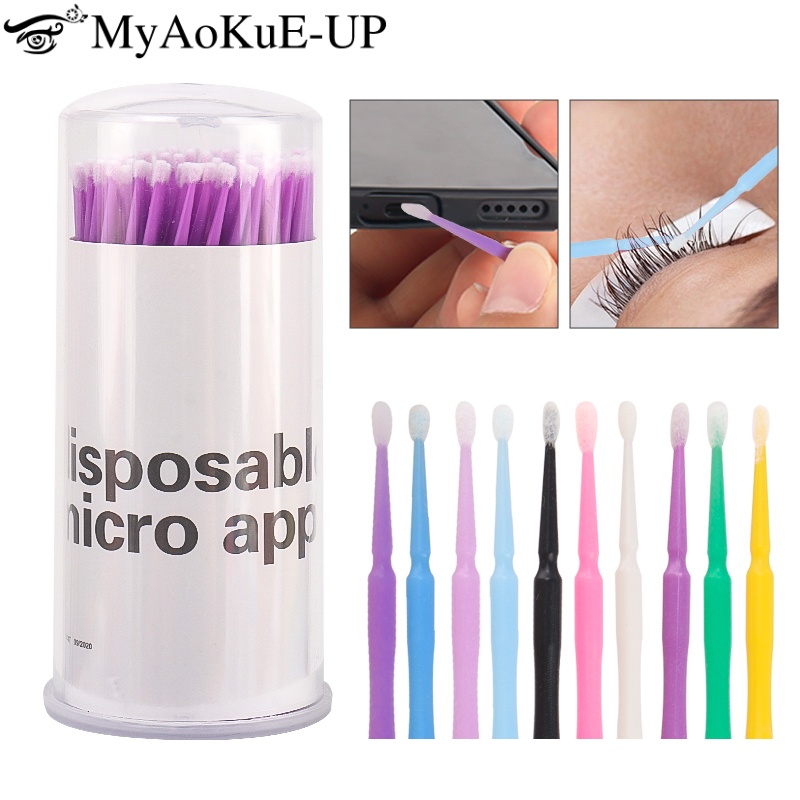 100pcs Disposable Eyelash Brus - Eyelash Extension Cleaning recension och pris