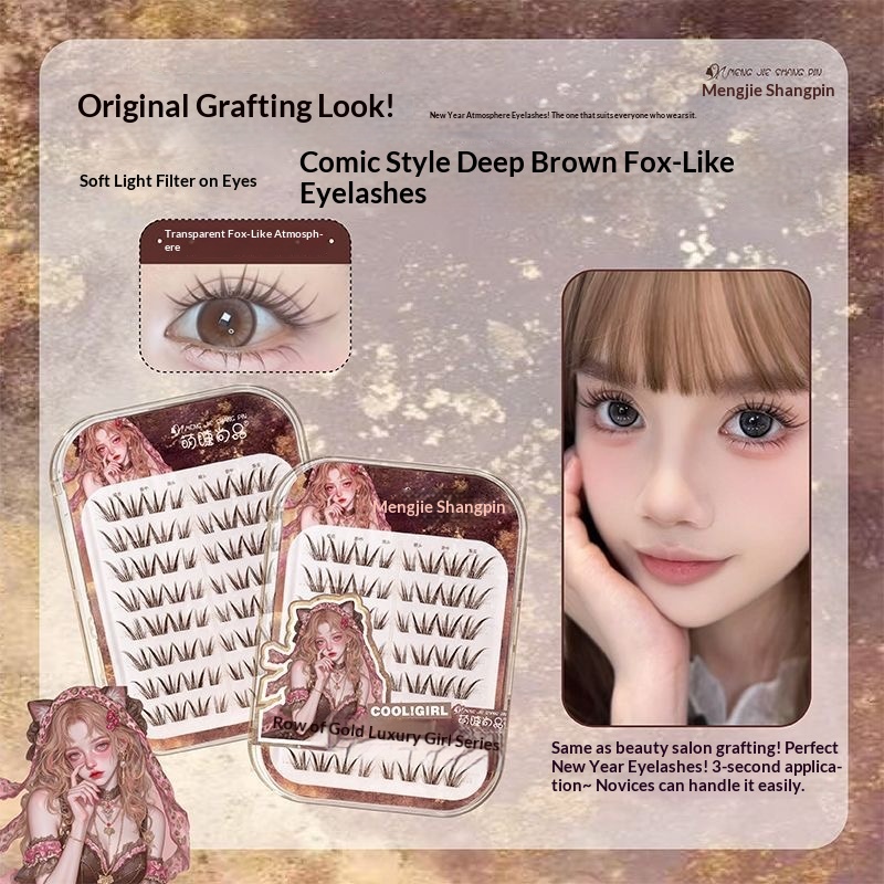 Glue-Free Dark Brown Fox Eye S - Eyelash Extension Uv Glue recension och pris