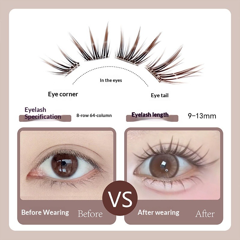 Glue-Free Dark Brown Fox Eye S - Eyelash Extension Uv Glue recension och pris