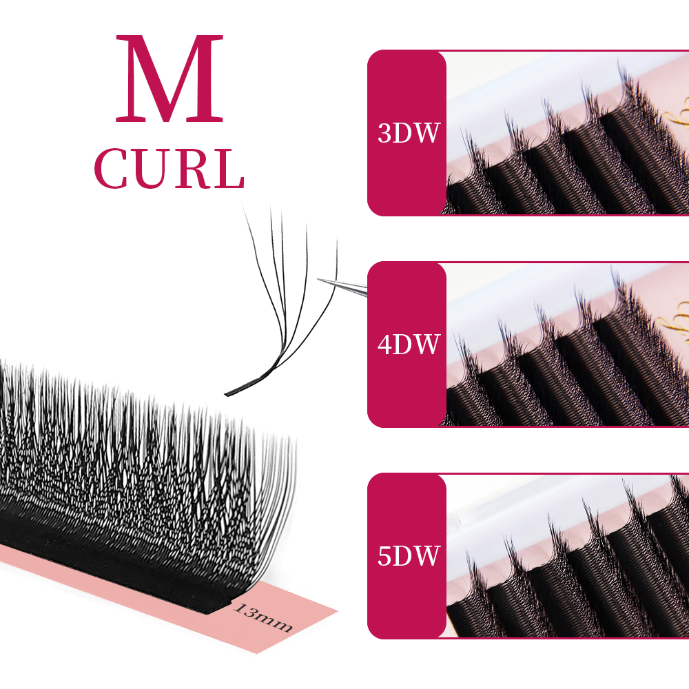 Goddess W3D 4D 5D M Curl Eyela - Eyelash Extension Volume Styles recension och pris