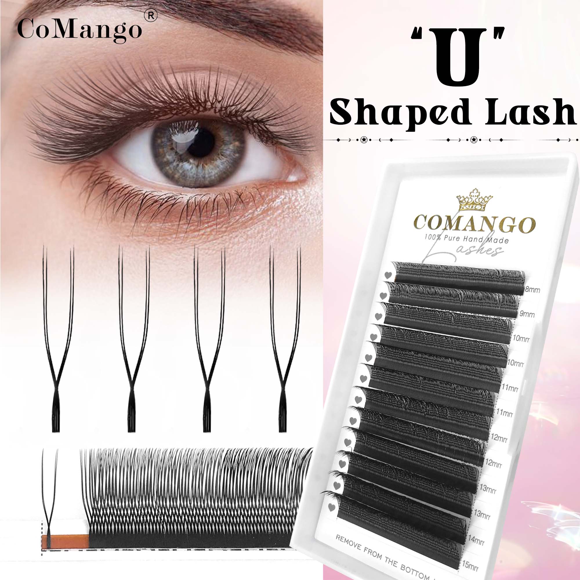 CoMango U Shaped Parallel Flow - Eyelash Extension Volume Styles recension och pris