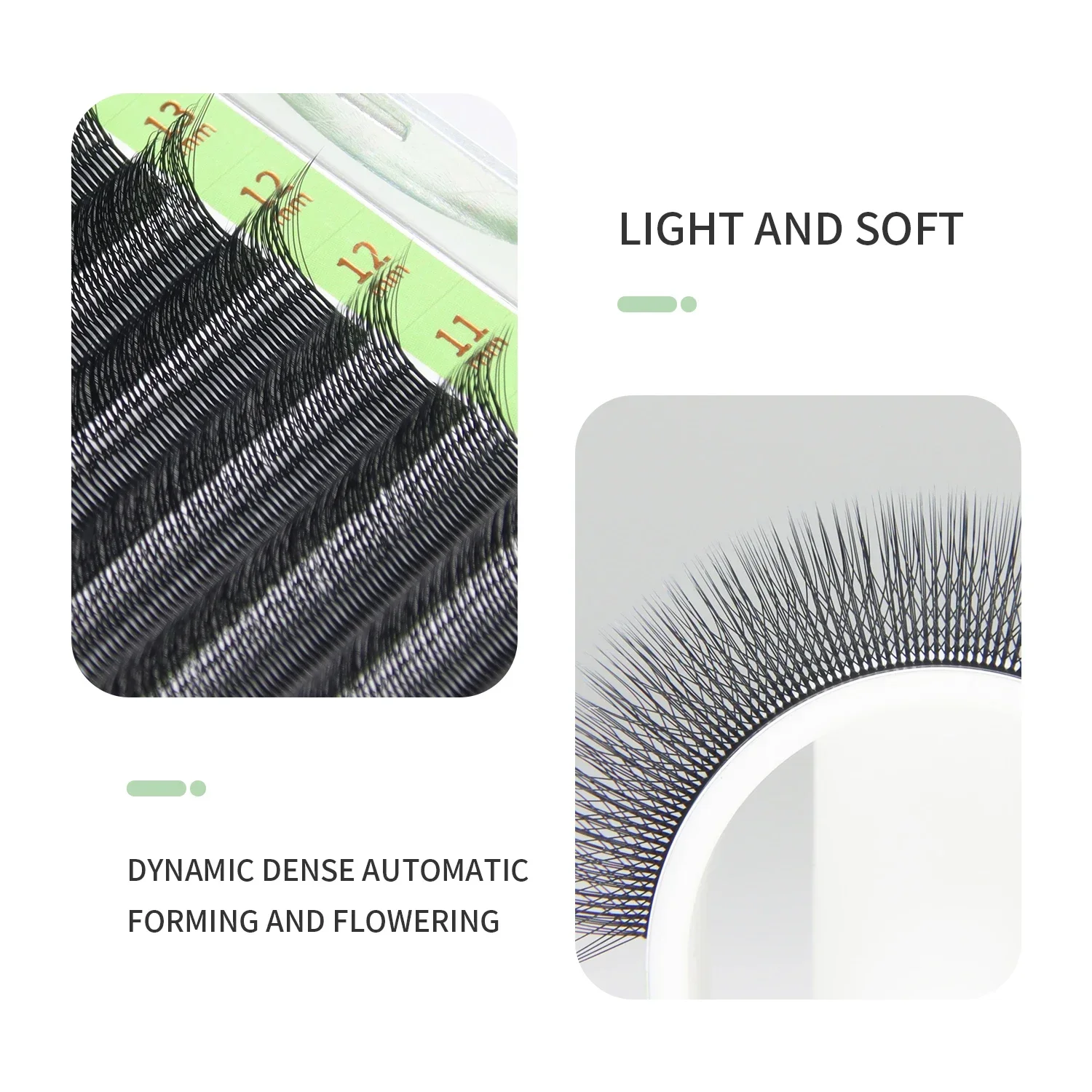 GLAMLASH 3D W Three-Core Shape - Eyelash Extension Volume Styles recension och pris