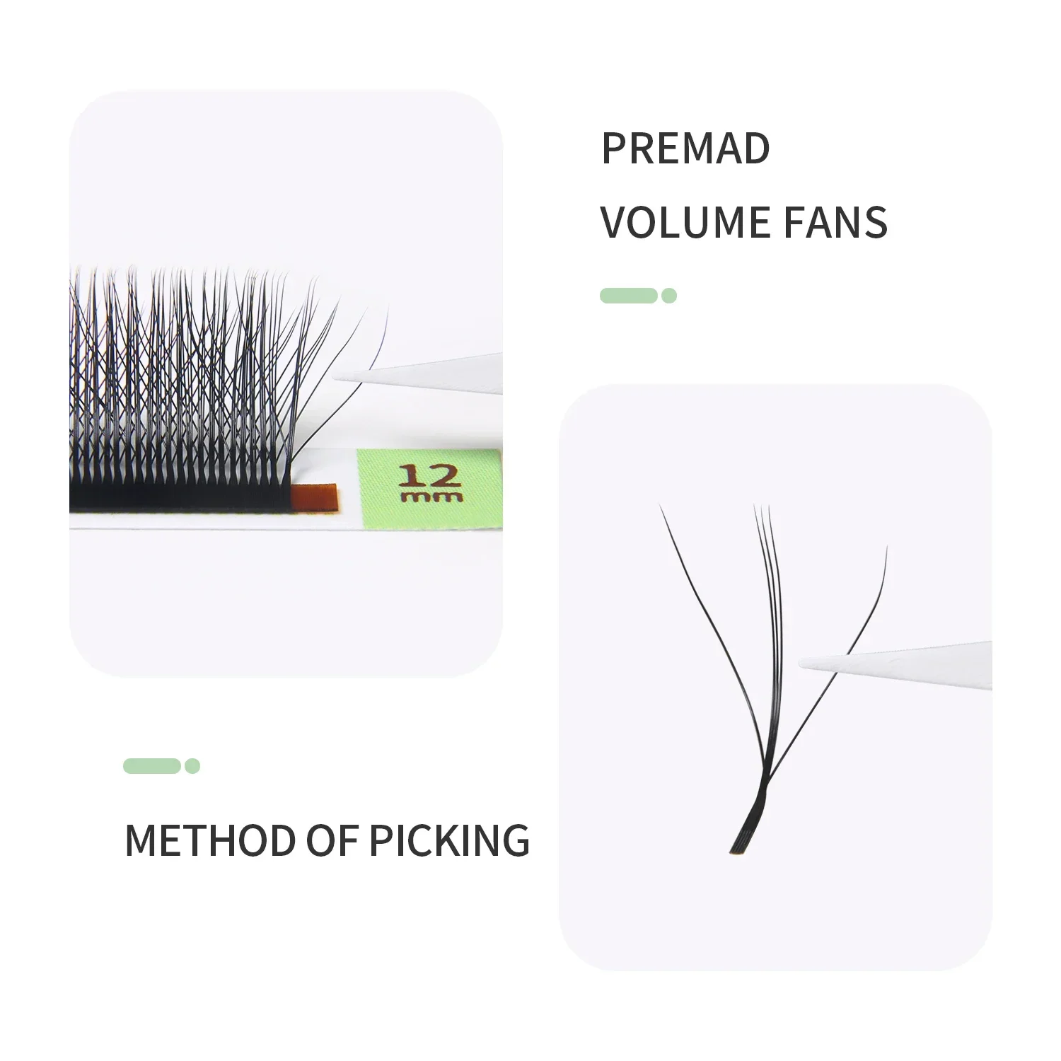 GLAMLASH 3D W Three-Core Shape - Eyelash Extension Volume Styles recension och pris