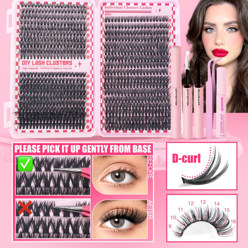 740/200pcsCluster Eyelash Exte - Eyelash Extension Equipment recension och pris