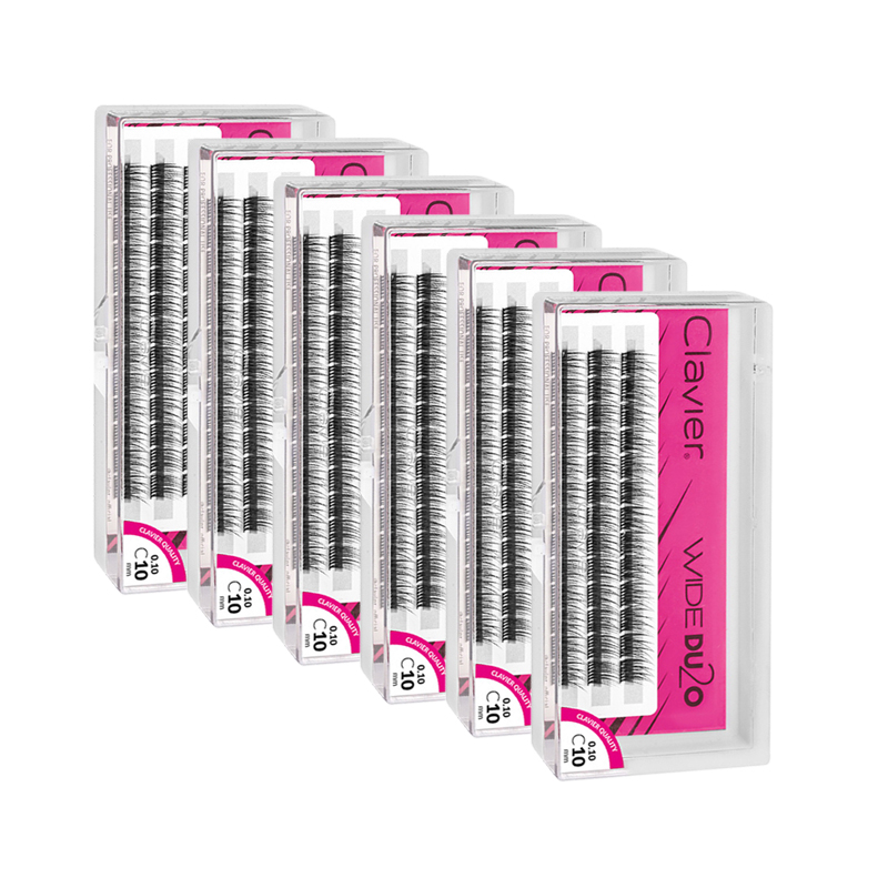 Clavier WIDE DU2O 6 Boxes Kit  - Eyelash Extension Double Volume recension och pris